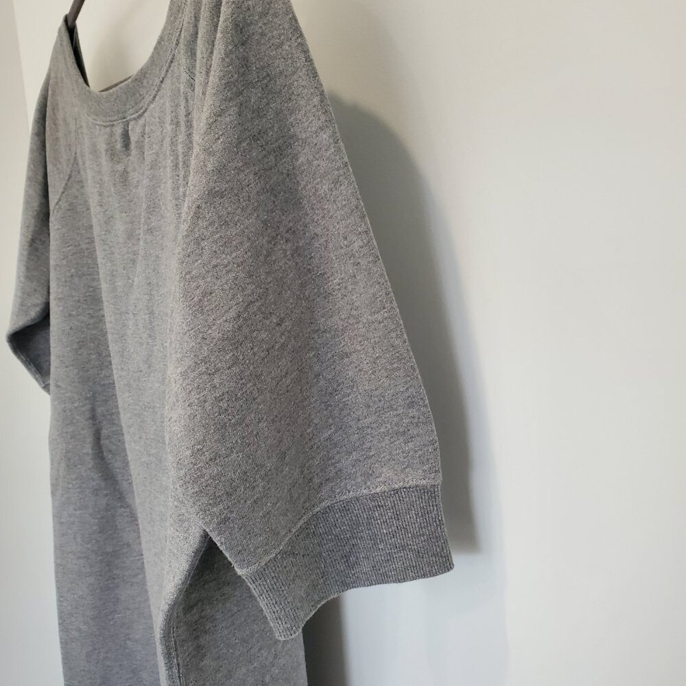 Norma Kamali Women's Grey 3/4 Sleeve Tunic Sweatshirt or Boxy Mini Dress  M - Picture 8 of 10